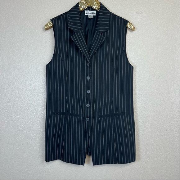 Contempo Casuals • Vintage Black Pinstripe Vest - Picture 1 of 15